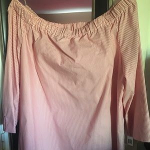 Gorgeous ,strapless red and white blouse,Fashion